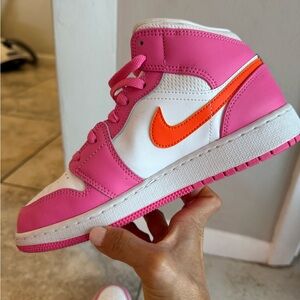 Pink Jordans (size 6 men and 8 woman)